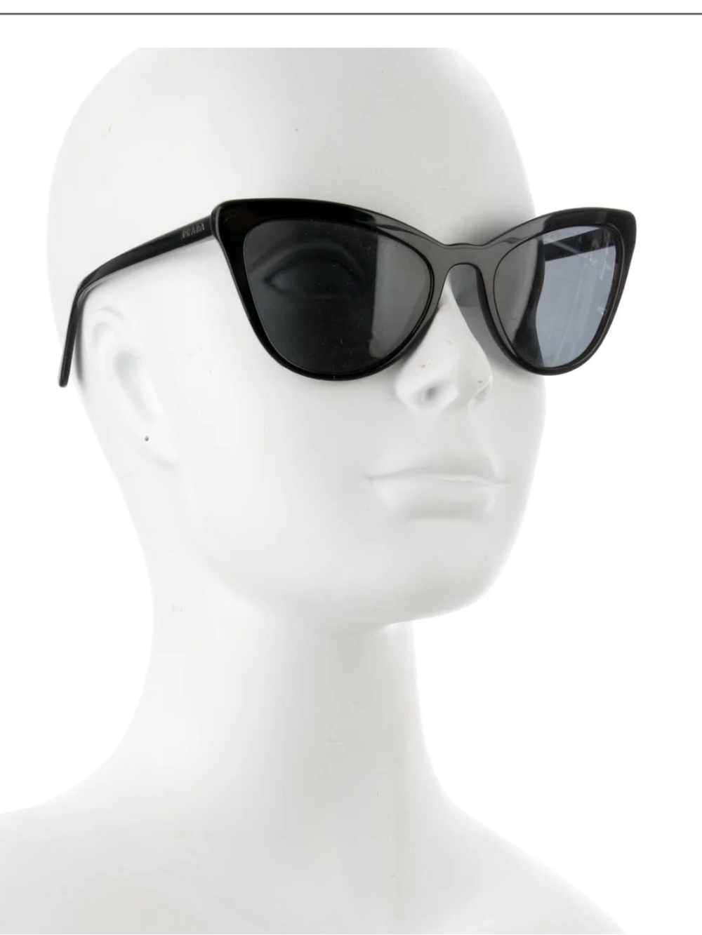 PRADA Acetate Black Cat Eye Sunglasses